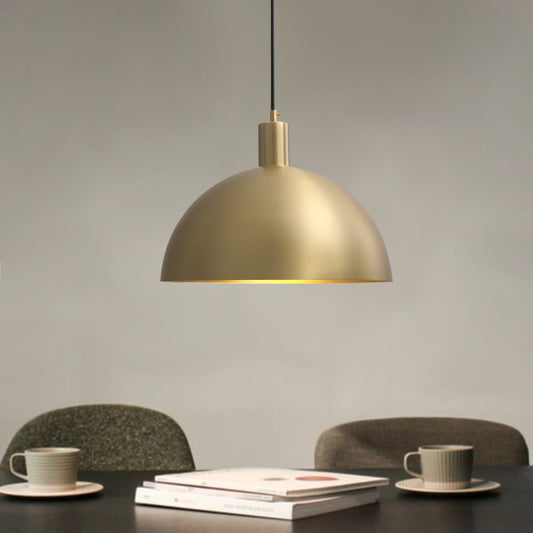 Adjustable Dome Shade Pendant Light – Brass Finish – Dimmable Kitchen Pendant Lighting – Modern Indoor Lighting 1
