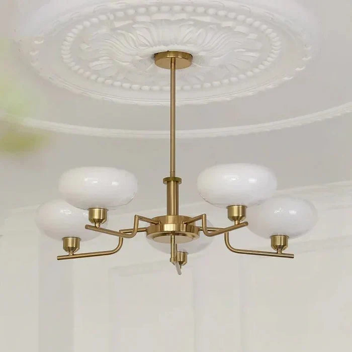 Modern Chandelier – Opal Glass Shades – Chrome Finish – Dining Room Chandeliers 8