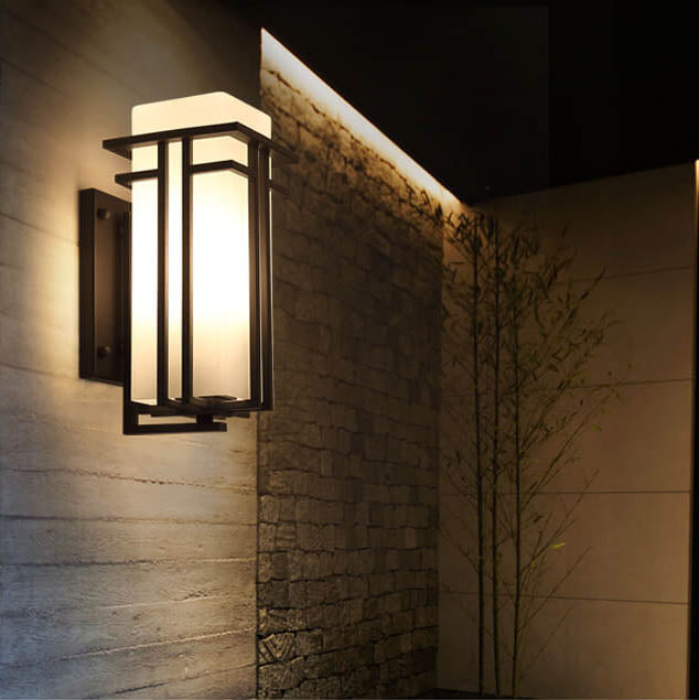 Outdoor Wall Sconce Lamp – Modern Waterproof Design – Glass and Iron Construction – Outdoor Wall Lights 0