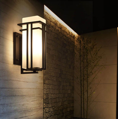 Outdoor Wall Sconce Lamp – Modern Waterproof Design – Glass and Iron Construction – Outdoor Wall Lights 0