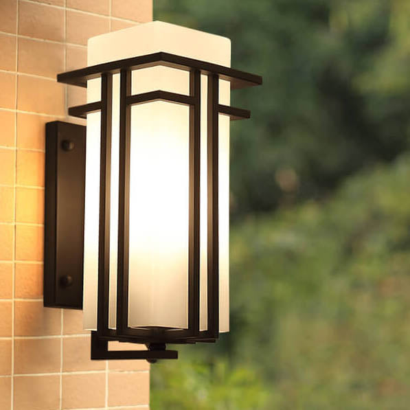 Outdoor Wall Sconce Lamp – Modern Waterproof Design – Glass and Iron Construction – Outdoor Wall Lights 1
