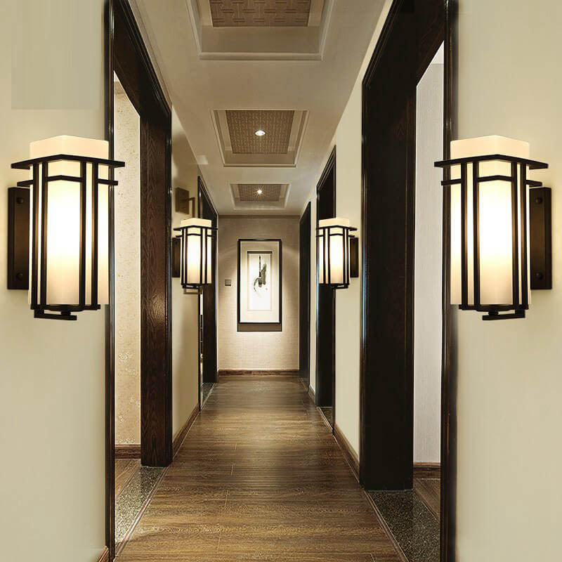 Outdoor Wall Sconce Lamp – Modern Waterproof Design – Glass and Iron Construction – Outdoor Wall Lights 2