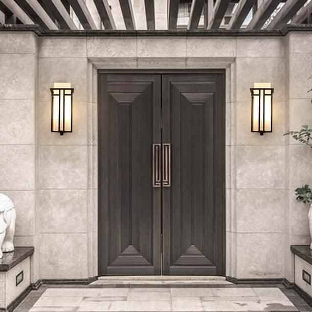 Outdoor Wall Sconce Lamp – Modern Waterproof Design – Glass and Iron Construction – Outdoor Wall Lights 3