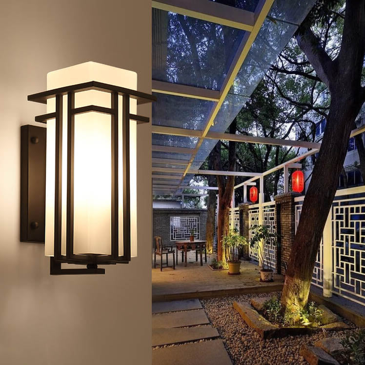 Outdoor Wall Sconce Lamp – Modern Waterproof Design – Glass and Iron Construction – Outdoor Wall Lights 4