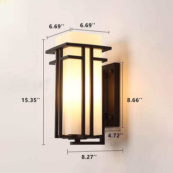 Outdoor Wall Sconce Lamp – Modern Waterproof Design – Glass and Iron Construction – Outdoor Wall Lights 5