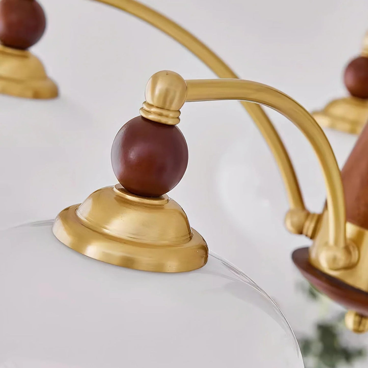 Retro Melodica Chandelier – Victorian Inspired Light – Warm White Glass Shades – Elegant Home Lighting 5