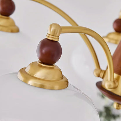 Retro Melodica Chandelier – Victorian Inspired Light – Warm White Glass Shades – Elegant Home Lighting 5