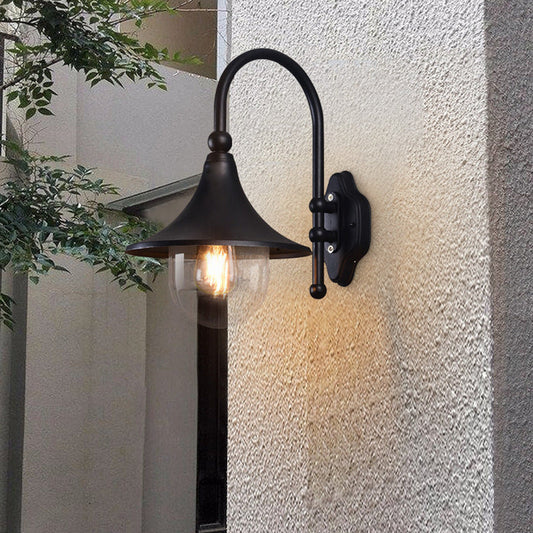 Retro Minimalist Wall Sconce – Waterproof Outdoor Wall Light – Black/Copper Finish – Outdoor Lighting 4