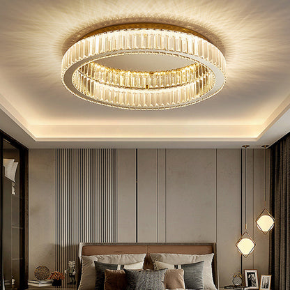 Round Crystal Ceiling Light – Gold Finish – LED Compatible – Indoor Ceiling Lighting 3