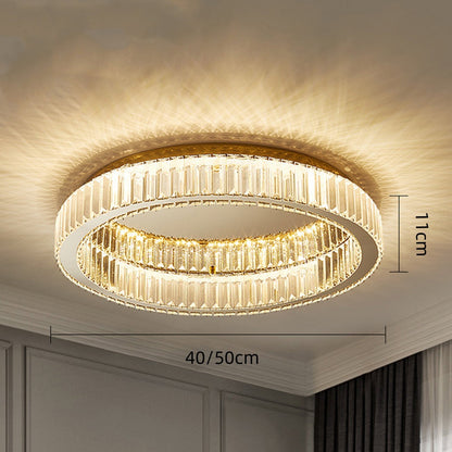 Round Crystal Ceiling Light – Gold Finish – LED Compatible – Indoor Ceiling Lighting 7