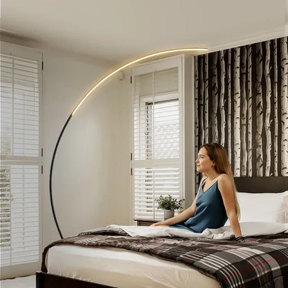 Curved Black Floor Lamp – Minimalist Arc Design – Energy-Efficient LED – Modern Home Lighting 9