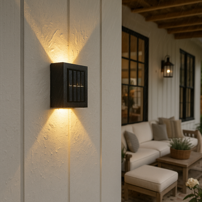 Solar Wall Lights Outdoor – Solar Powered Wall Lights – Compact LED Fixture – Outdoor Lighting 0