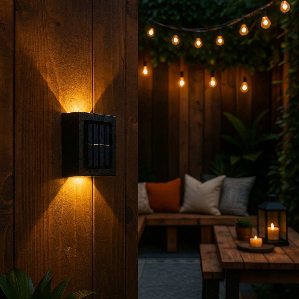 Solar Wall Lights Outdoor – Solar Powered Wall Lights – Compact LED Fixture – Outdoor Lighting 1