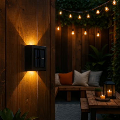 Solar Wall Lights Outdoor – Solar Powered Wall Lights – Compact LED Fixture – Outdoor Lighting 1