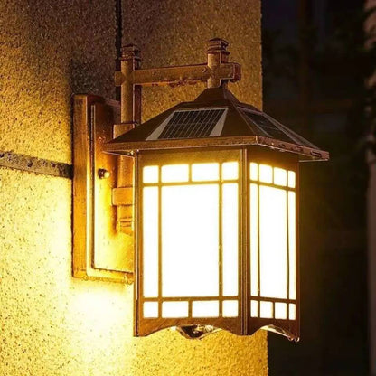 Solar Wall Sconce Lamp – Waterproof Aluminum Design – Modern Pavilion Style – Outdoor Lighting 2