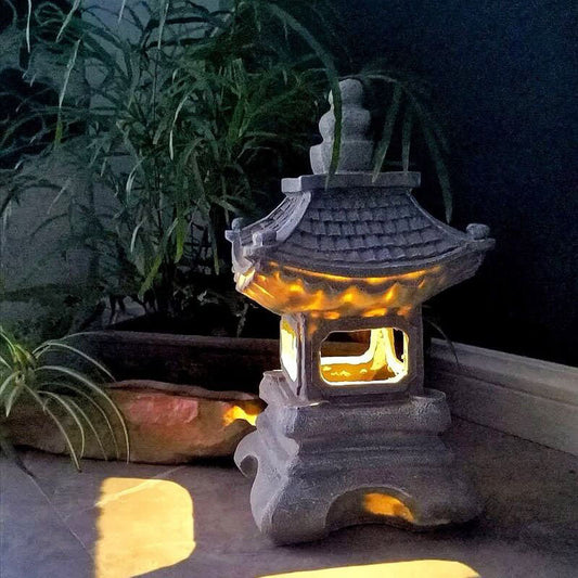 Solar Waterproof Pagoda Stone Light – Outdoor Garden Decoration – LED Landscape Lighting – Solar Garden Lights 0