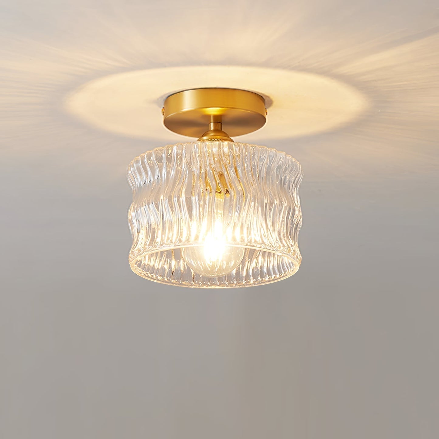 Vintage Crystal Ceiling Light – Elegant Flush Mount Ceiling Light – Stylish Glass Fixture – Indoor Ceiling Lighting 2