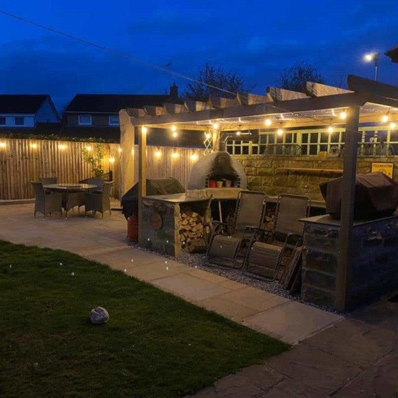 Waterproof Festoon String Lights – Connectable LED Patio Lights – Warm White Bulbs – Outdoor String Lights 2