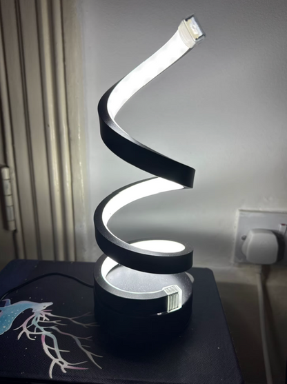 Spiral LED Table Lamp with Touch Control – Dimmable Bedside Table Lamp for Bedroom and Desk – Modern Design Accent Light 9